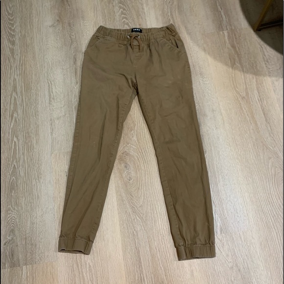 DKNY Boys Khaki Jogger Pants - Picture 1 of 5